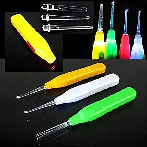 0611  LED Flashlight Earpick for Ear wax remover and cleaner, Ear cleaning tools for kids and adults