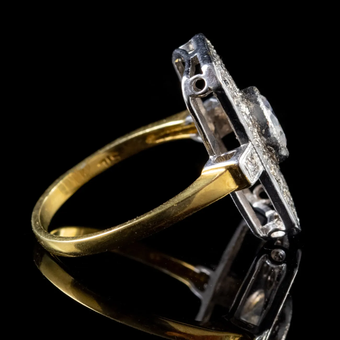 1Ct Paste Ring 18Ct Gold Silver