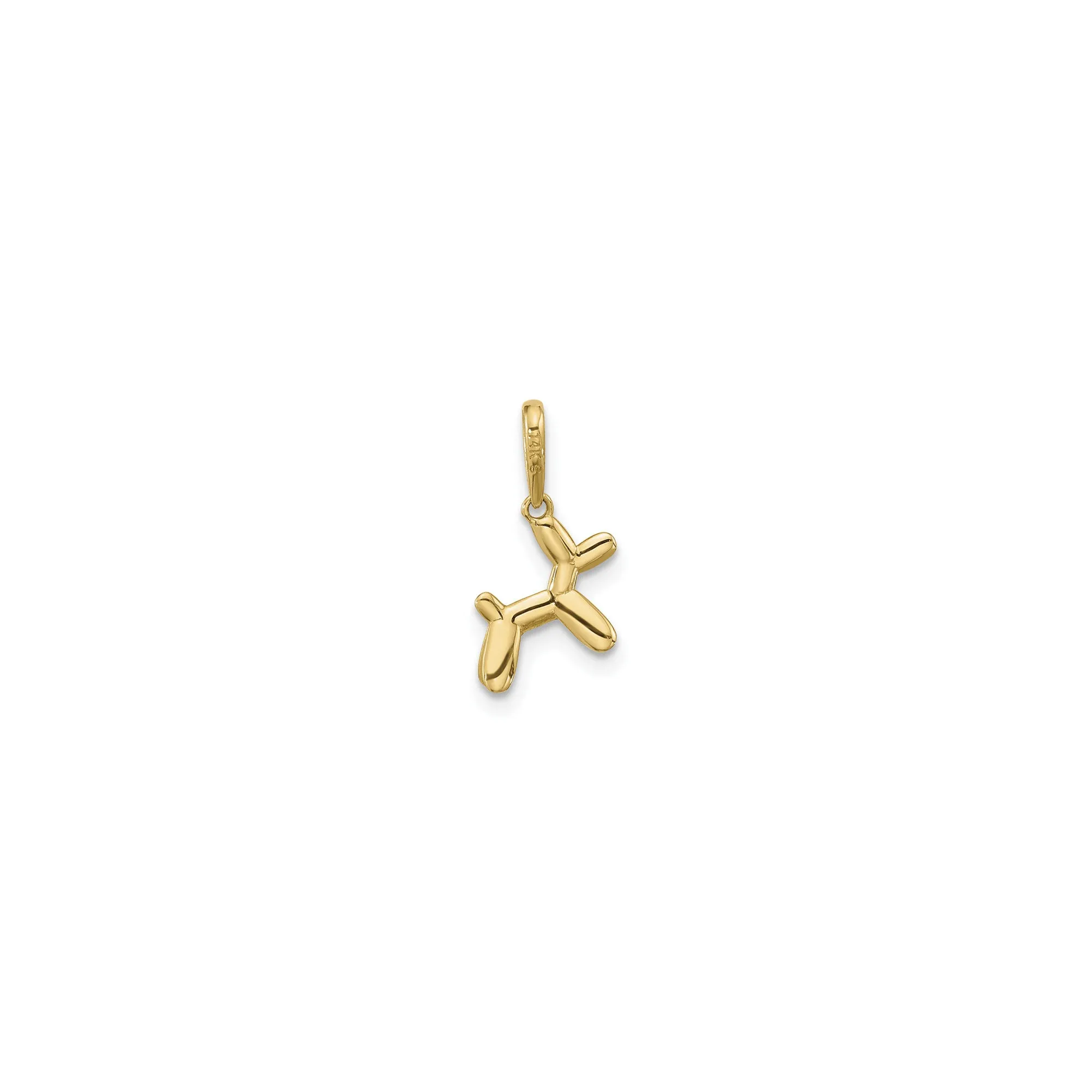 3D Balloon Dog Pendant (14K)