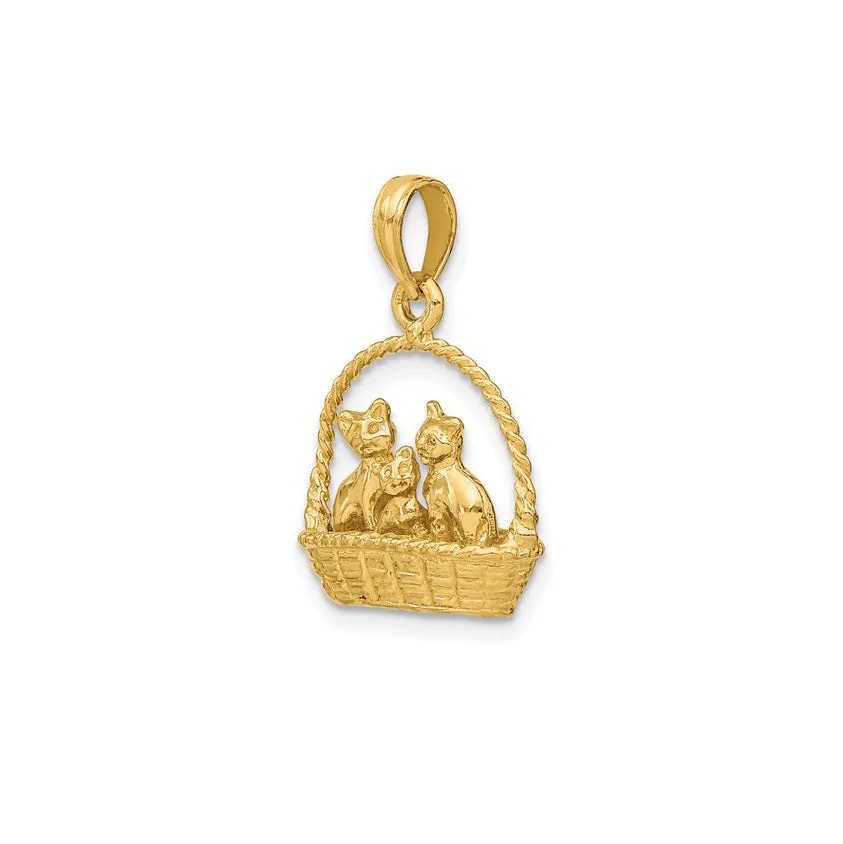 3D Casket Pendant (14K)