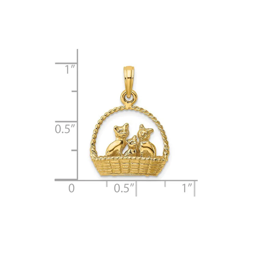 3D Casket Pendant (14K)