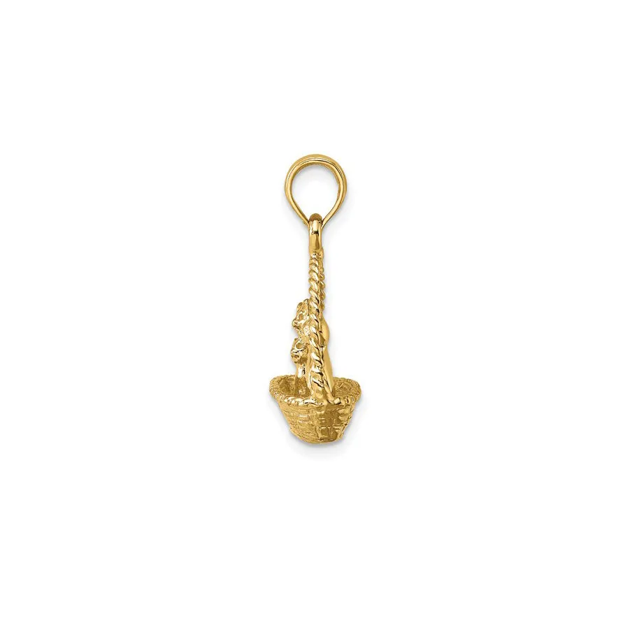 3D Casket Pendant (14K)