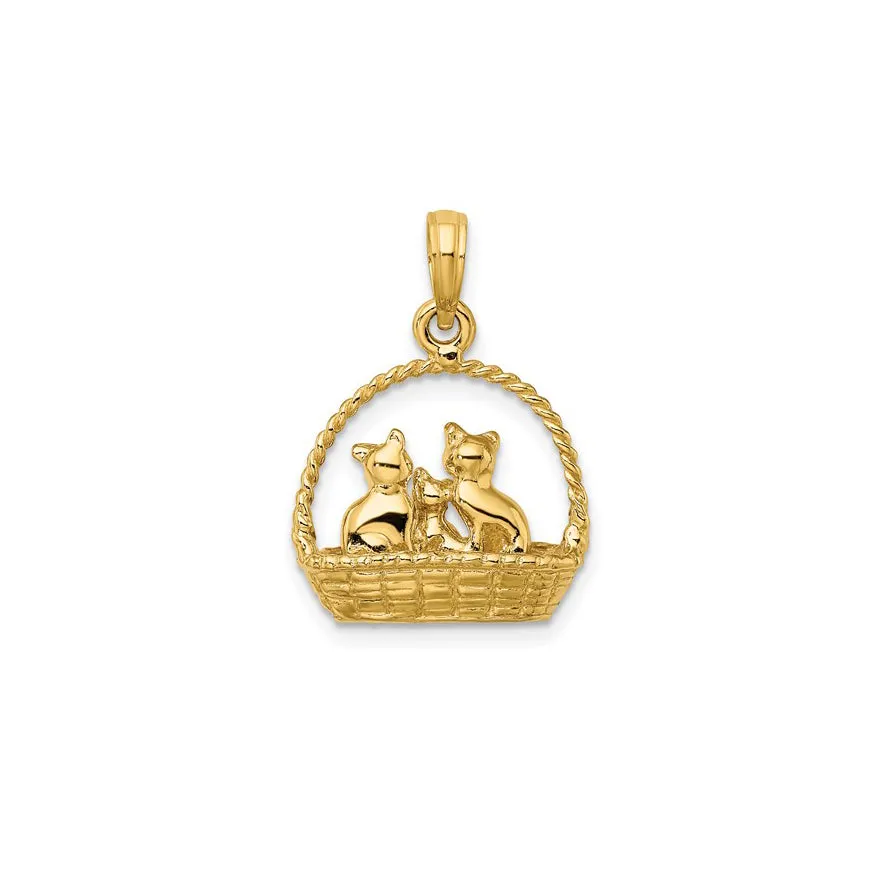 3D Casket Pendant (14K)