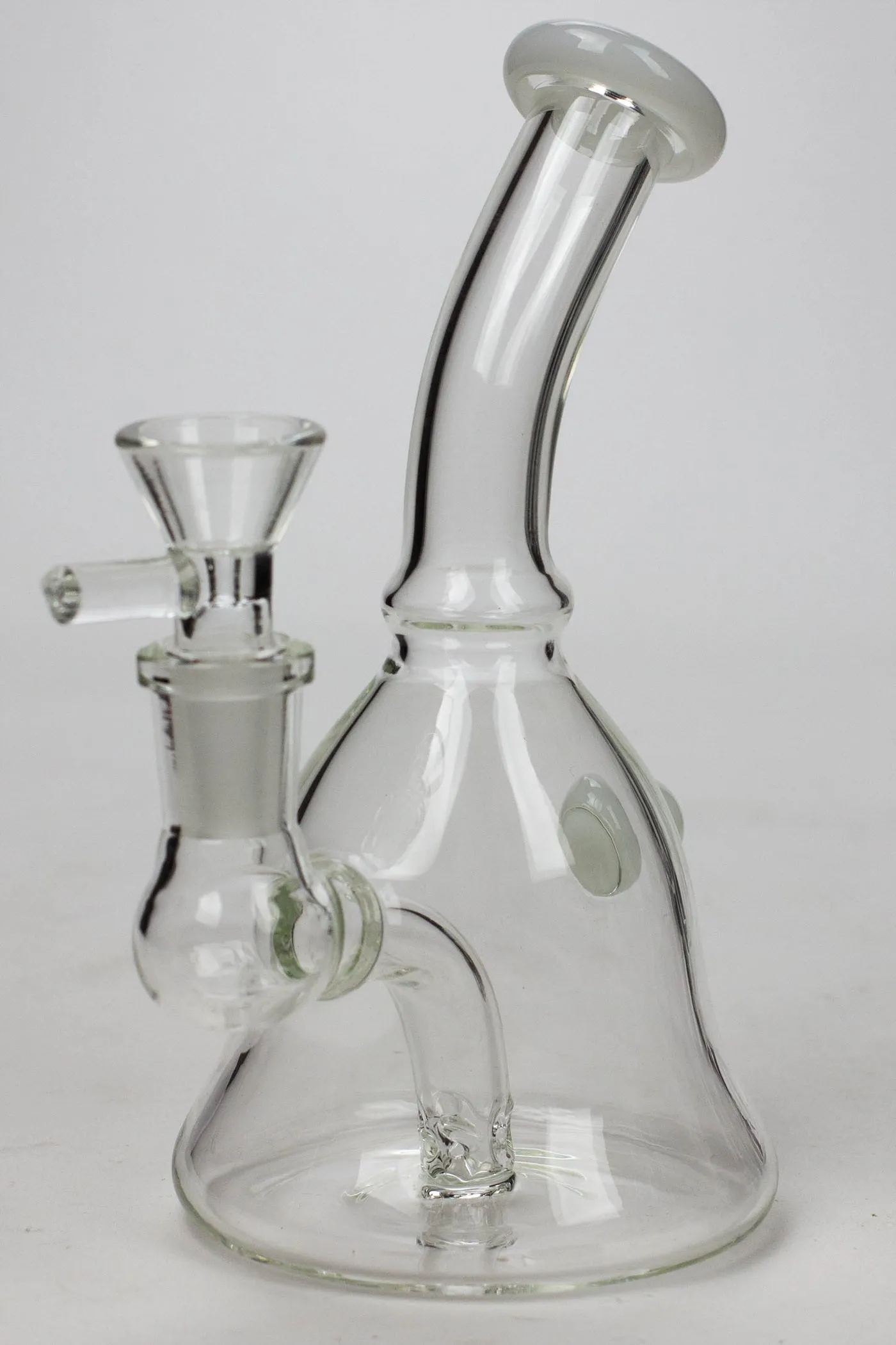 6" 2-in-1 Clear Glass Bell Bubbler