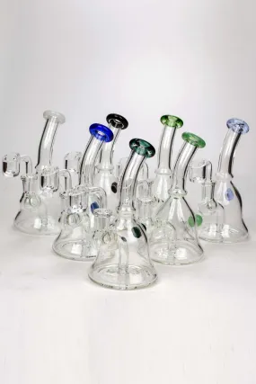 6" 2-in-1 Clear Glass Bell Bubbler