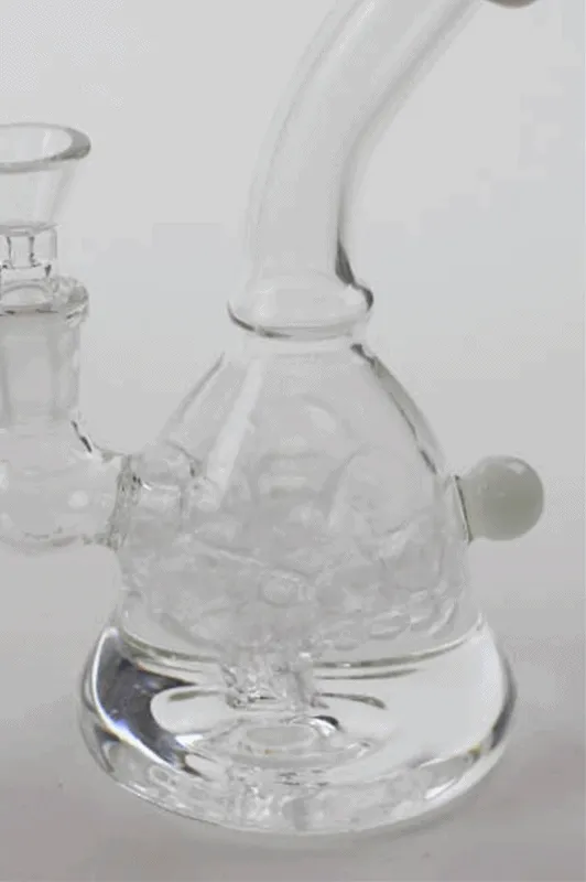 6" 2-in-1 Clear Glass Bell Bubbler