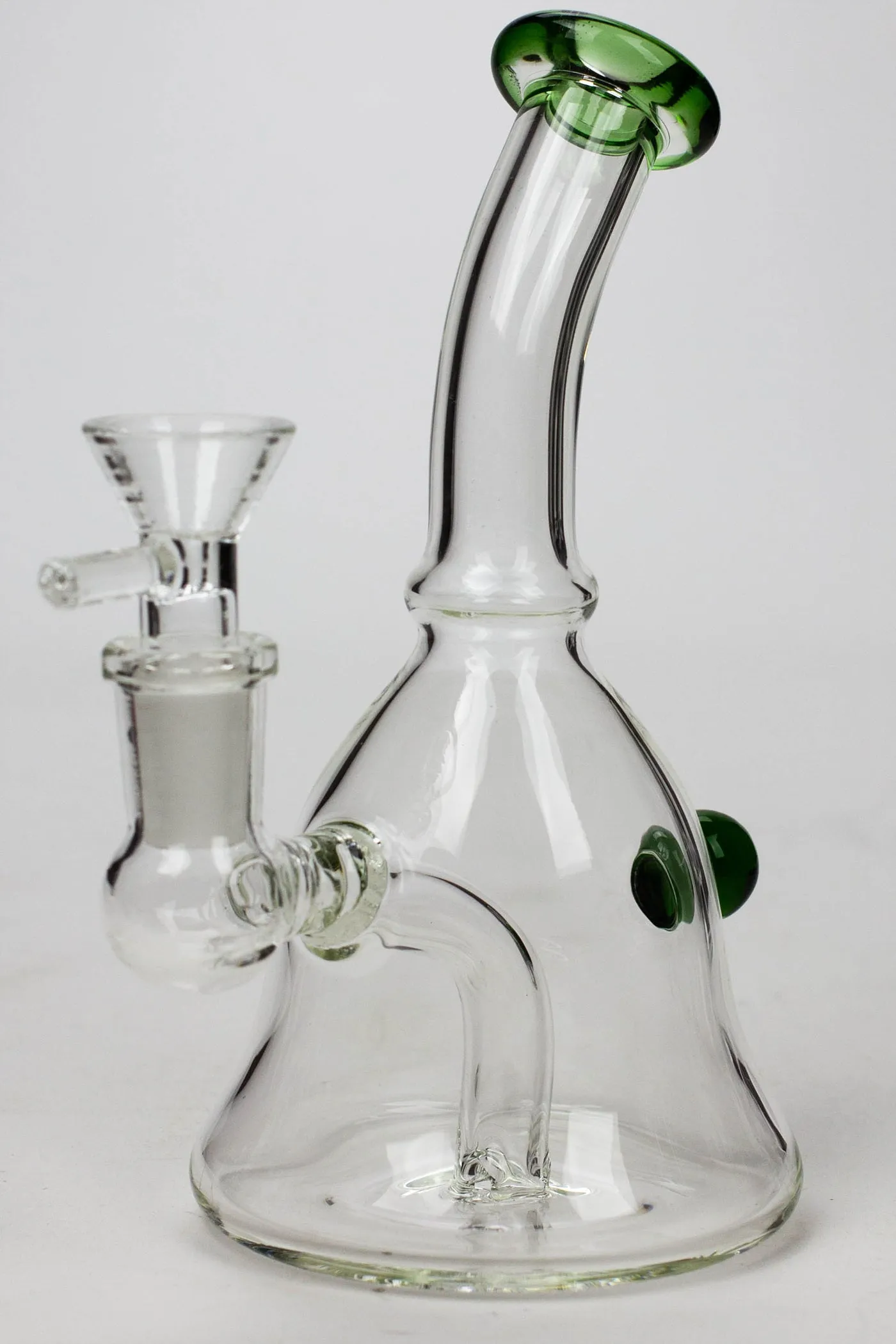 6" 2-in-1 Clear Glass Bell Bubbler