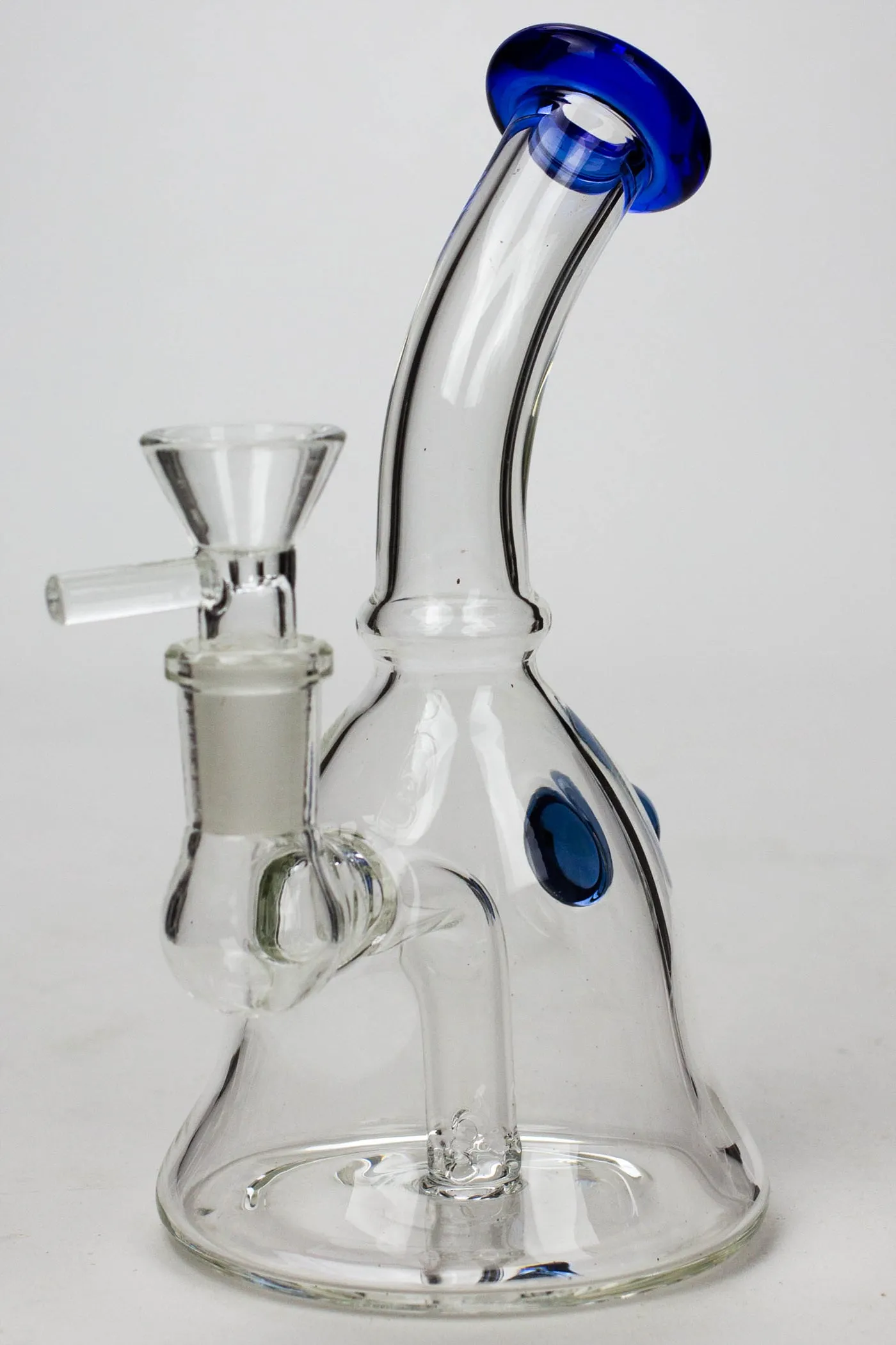 6" 2-in-1 Clear Glass Bell Bubbler