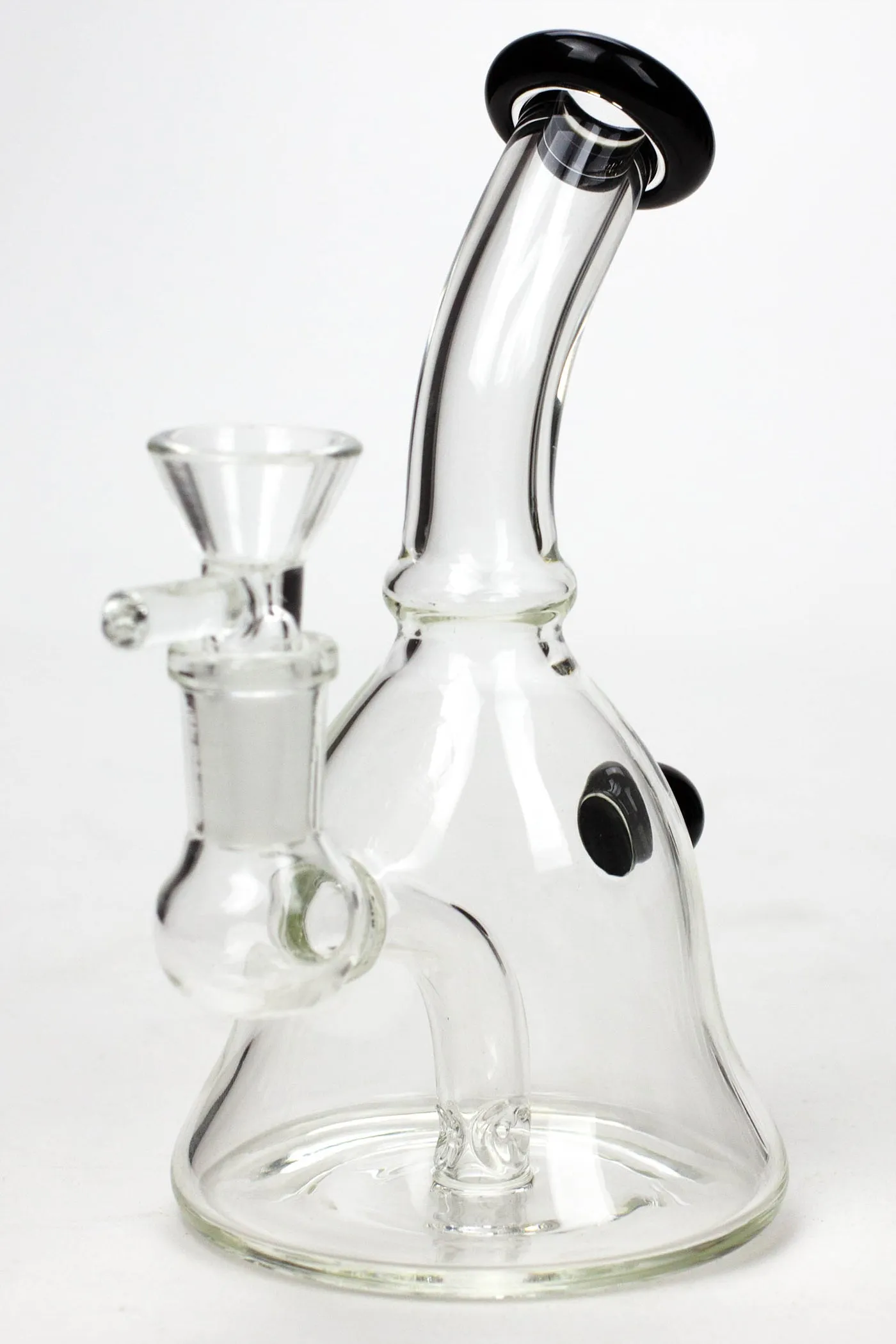 6" 2-in-1 Clear Glass Bell Bubbler