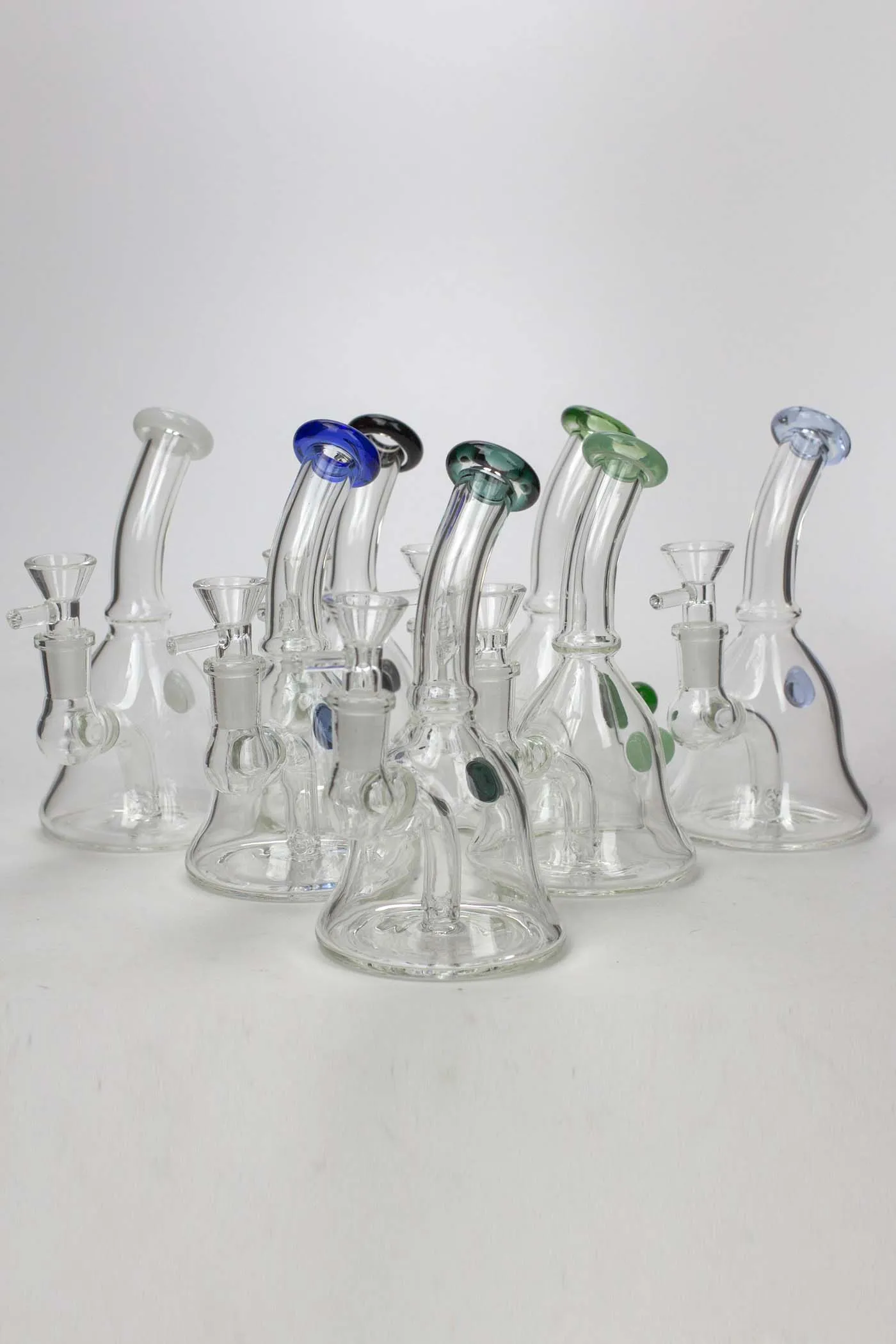 6" 2-in-1 Clear Glass Bell Bubbler