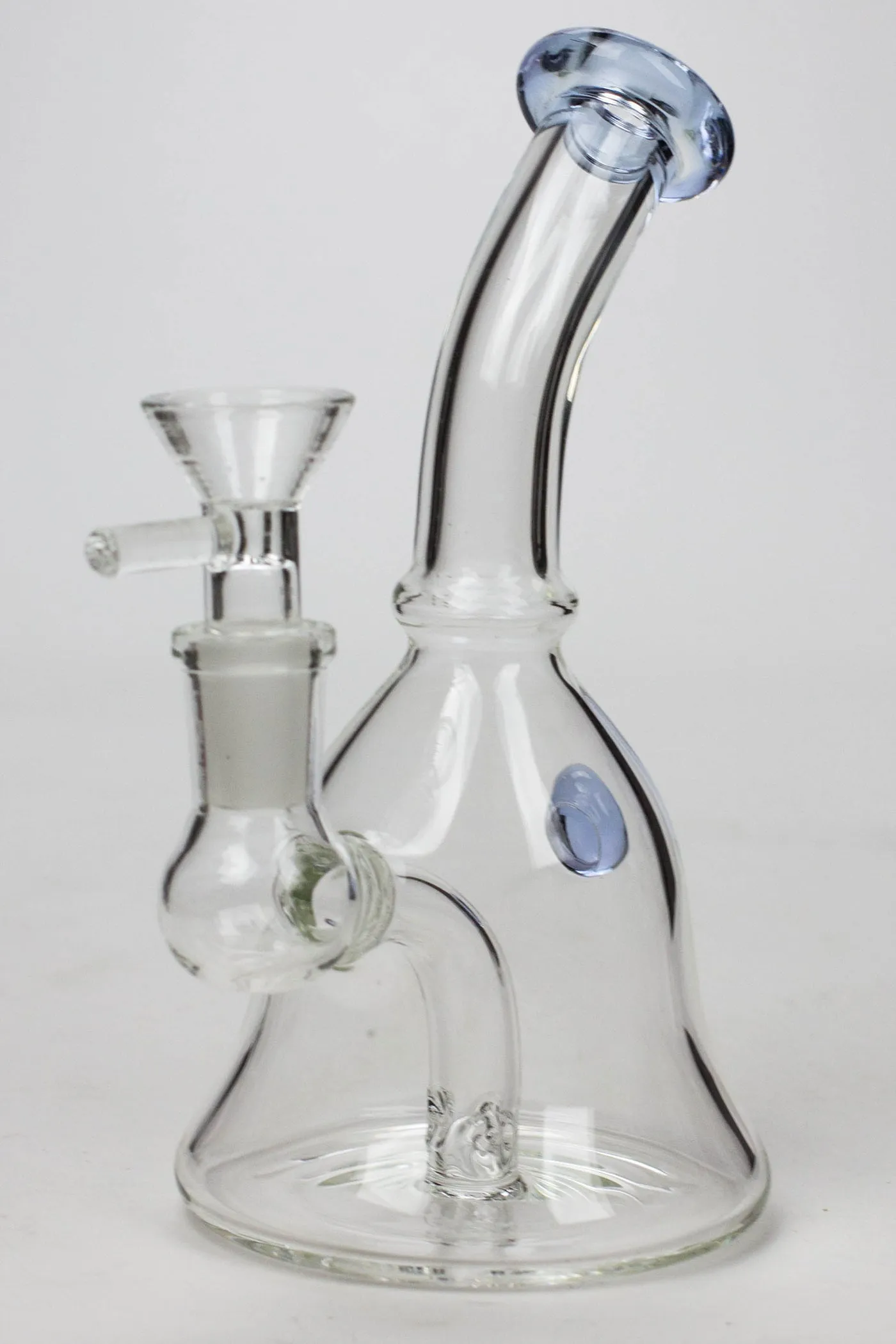 6" 2-in-1 Clear Glass Bell Bubbler