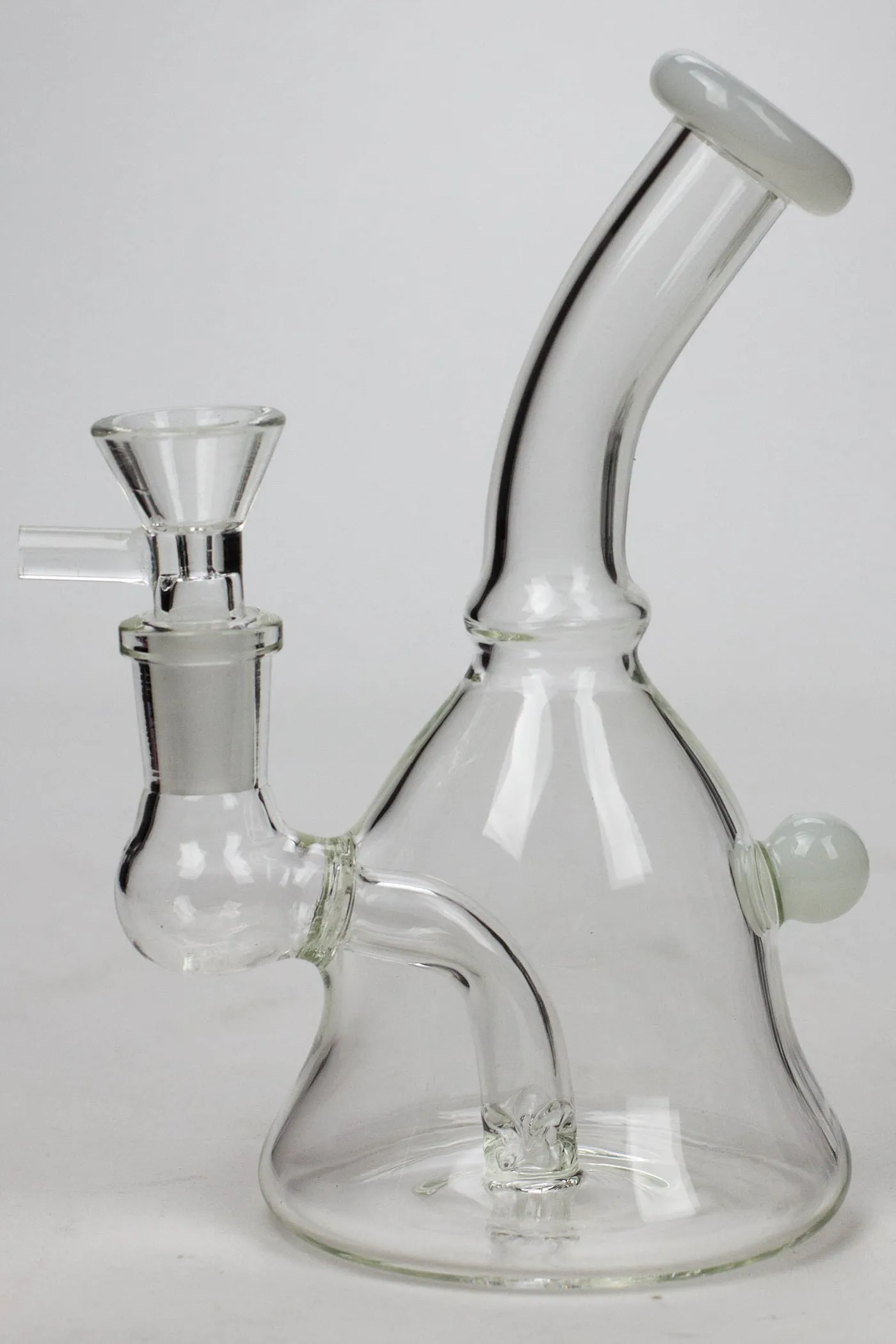 6" 2-in-1 Clear Glass Bell Bubbler