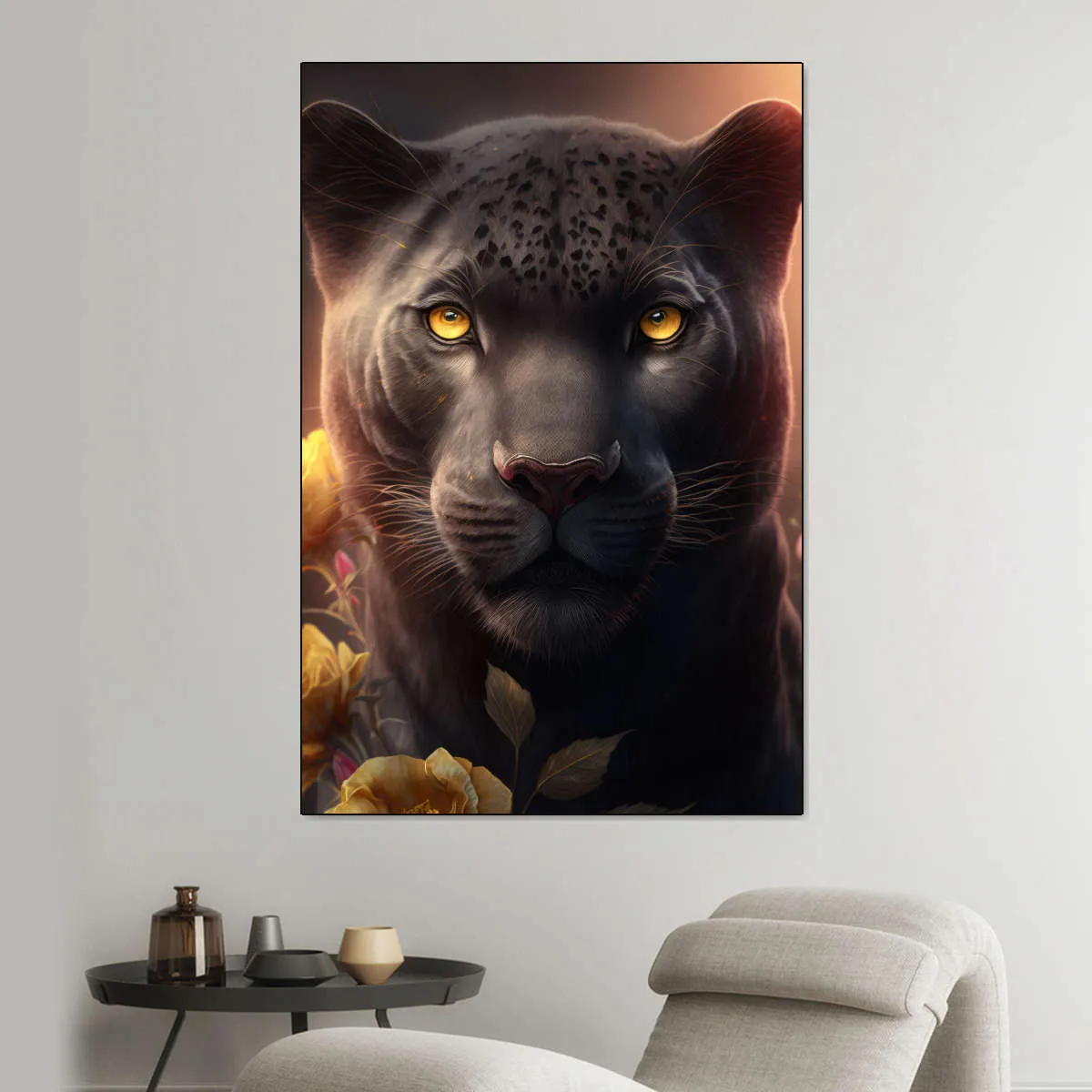 A Black Panther Portrait Wall Art