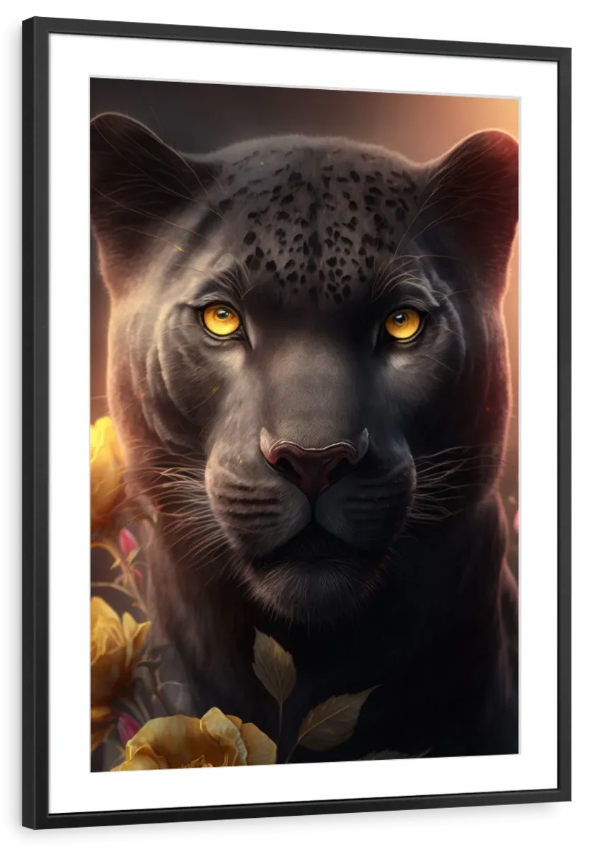 A Black Panther Portrait Wall Art