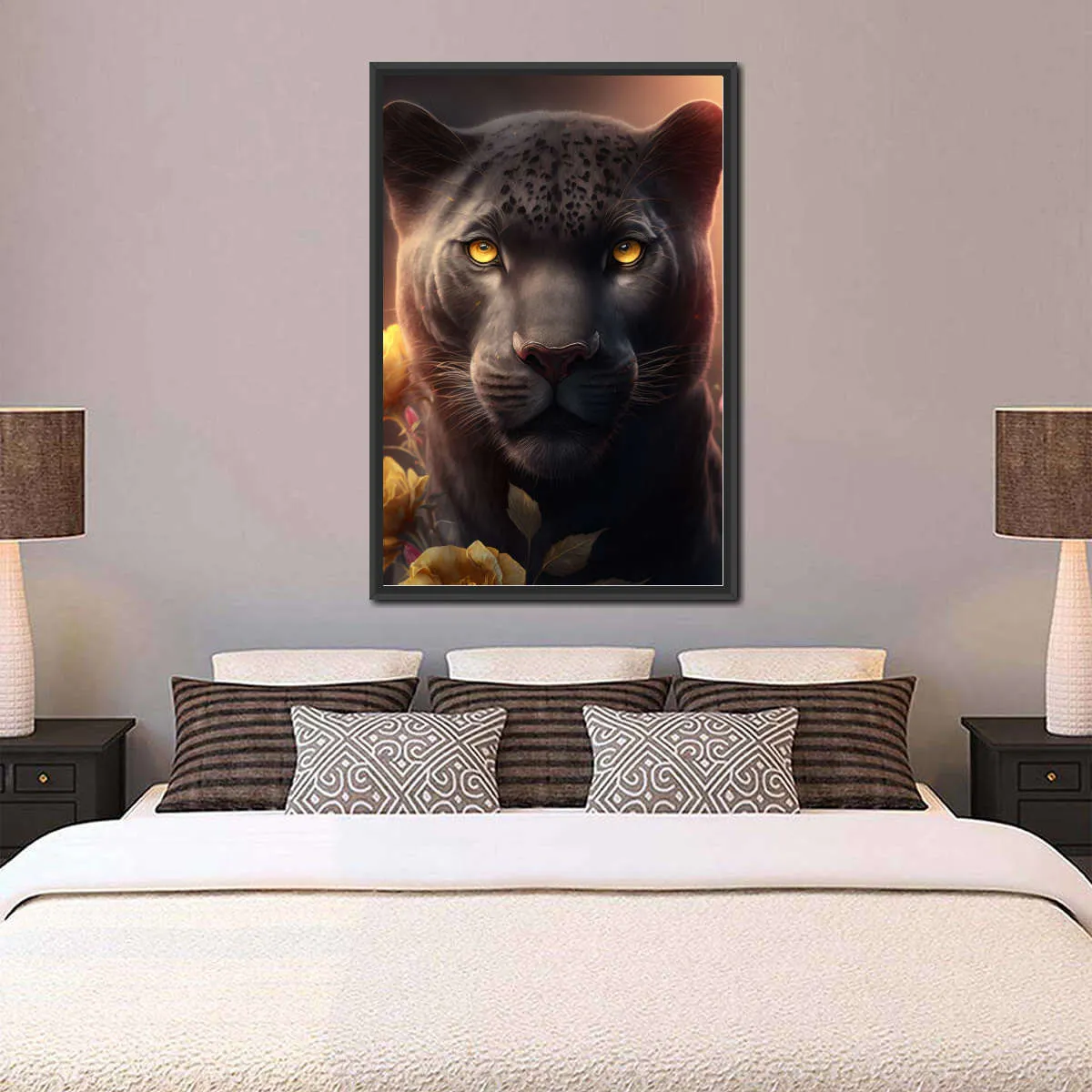 A Black Panther Portrait Wall Art