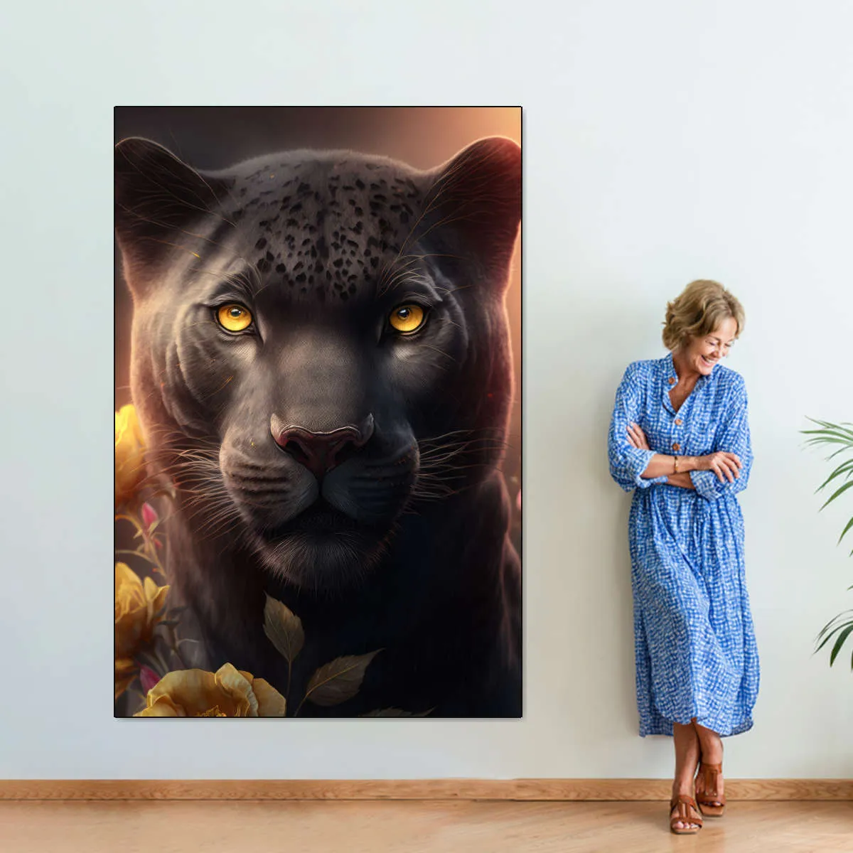 A Black Panther Portrait Wall Art