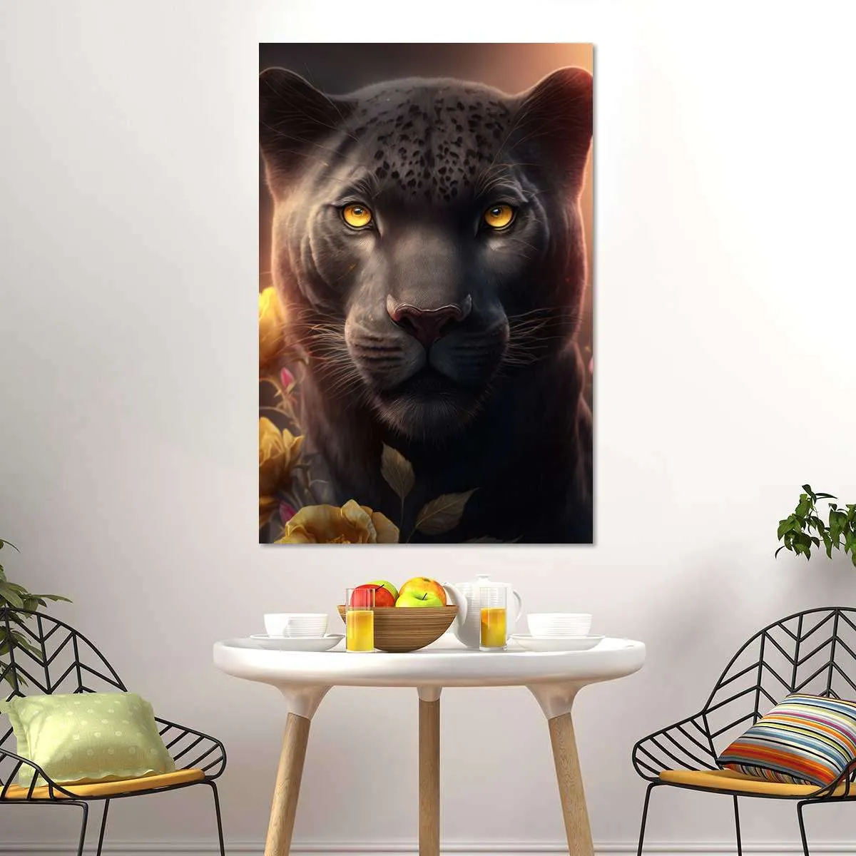 A Black Panther Portrait Wall Art