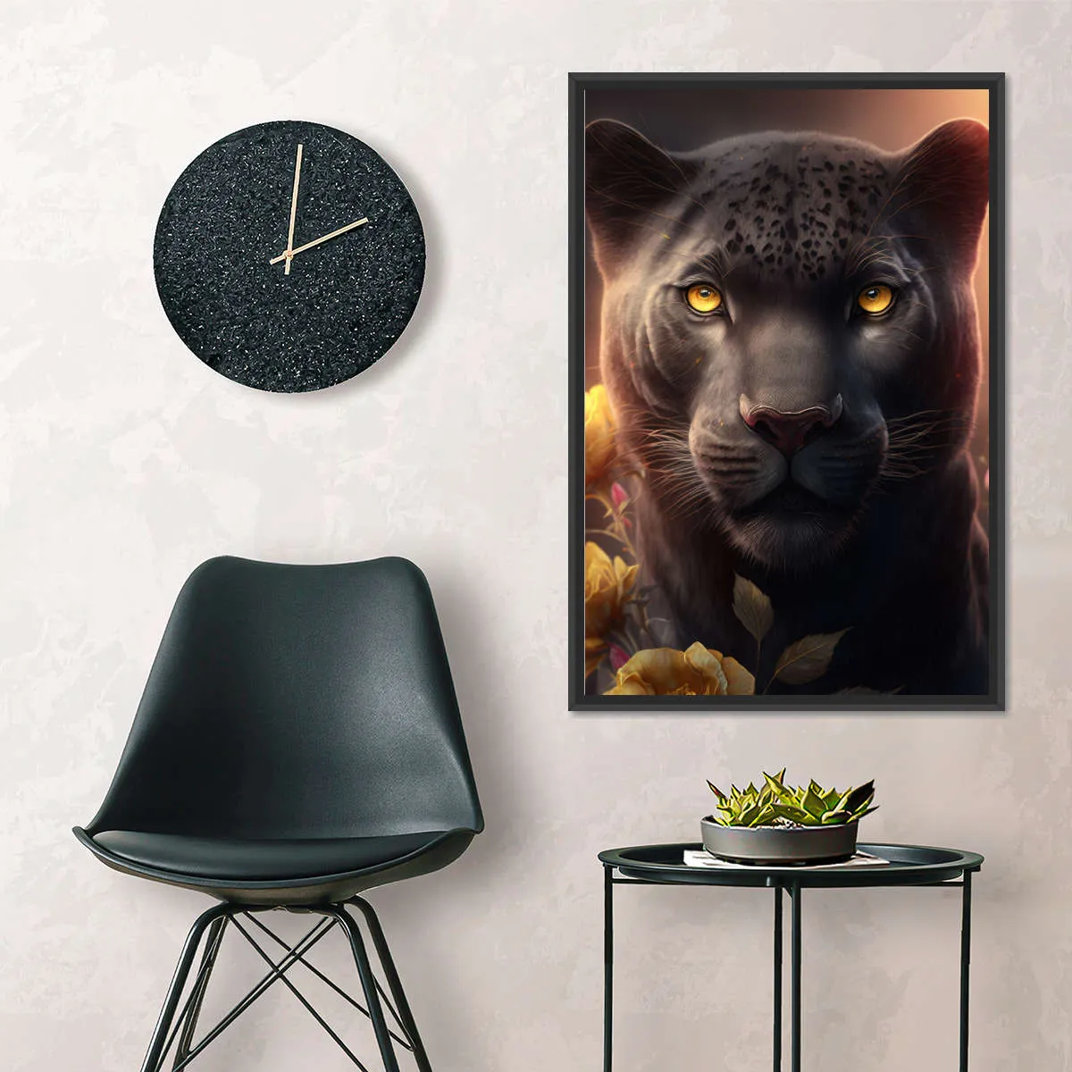 A Black Panther Portrait Wall Art