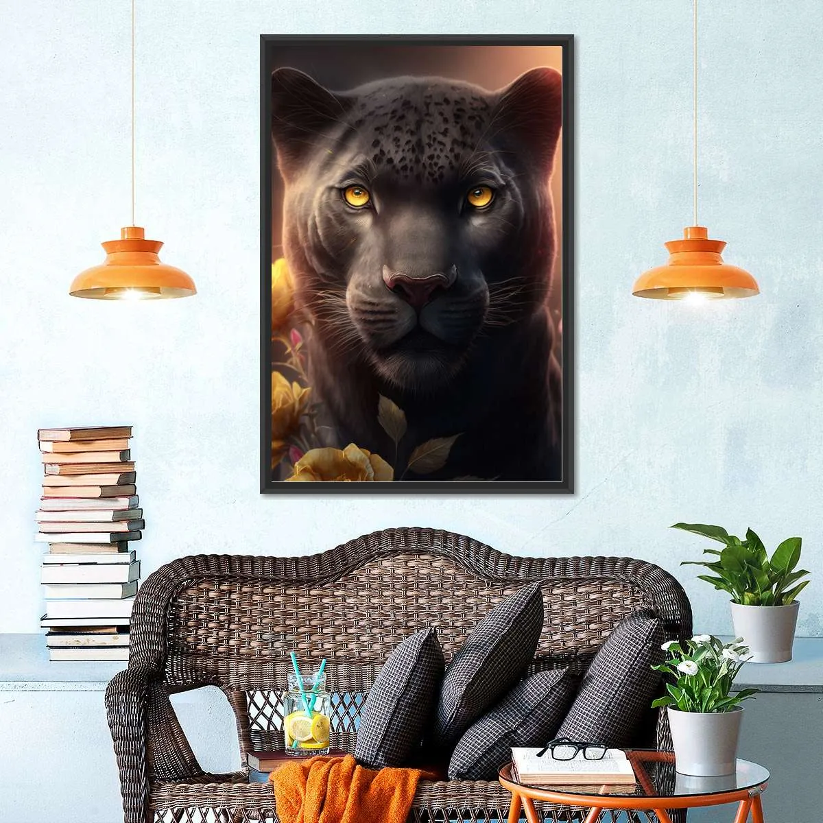 A Black Panther Portrait Wall Art