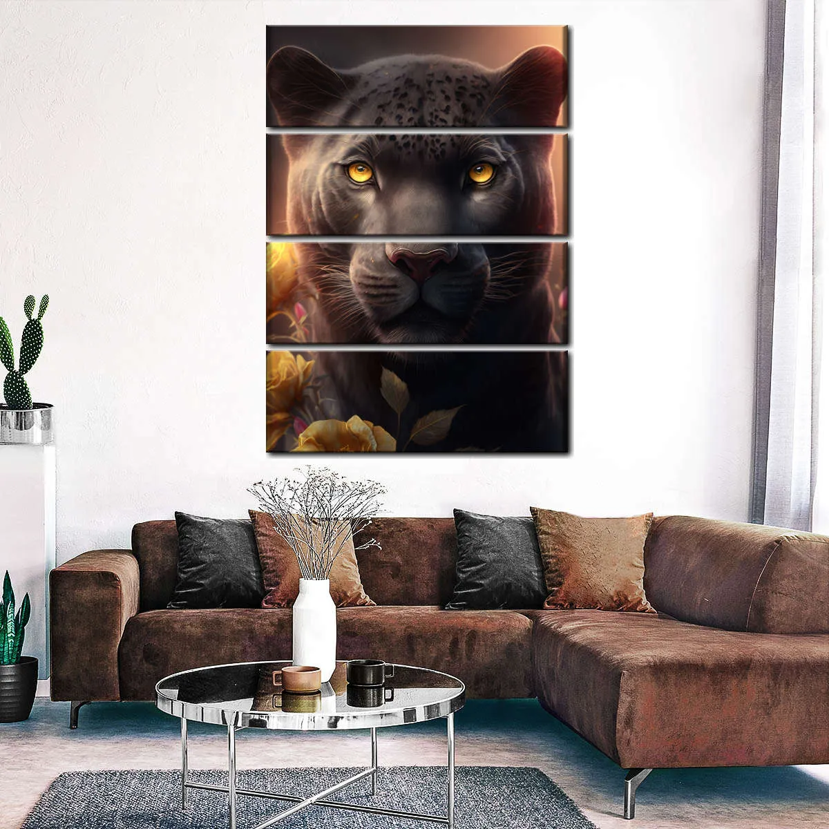 A Black Panther Portrait Wall Art