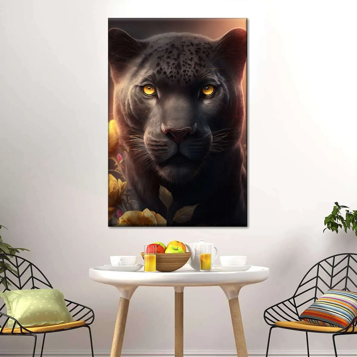 A Black Panther Portrait Wall Art