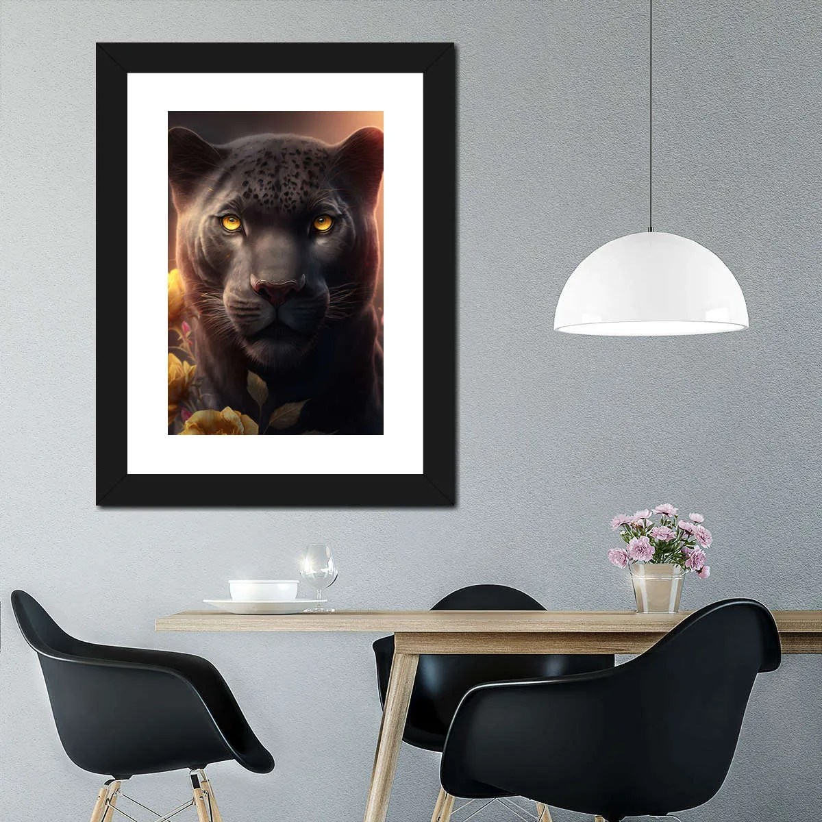 A Black Panther Portrait Wall Art