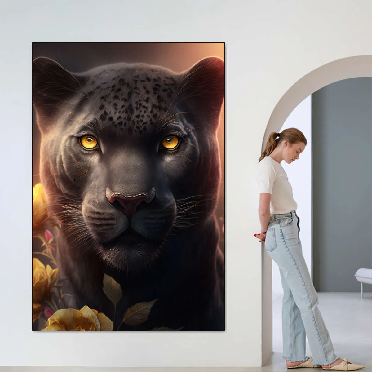 A Black Panther Portrait Wall Art