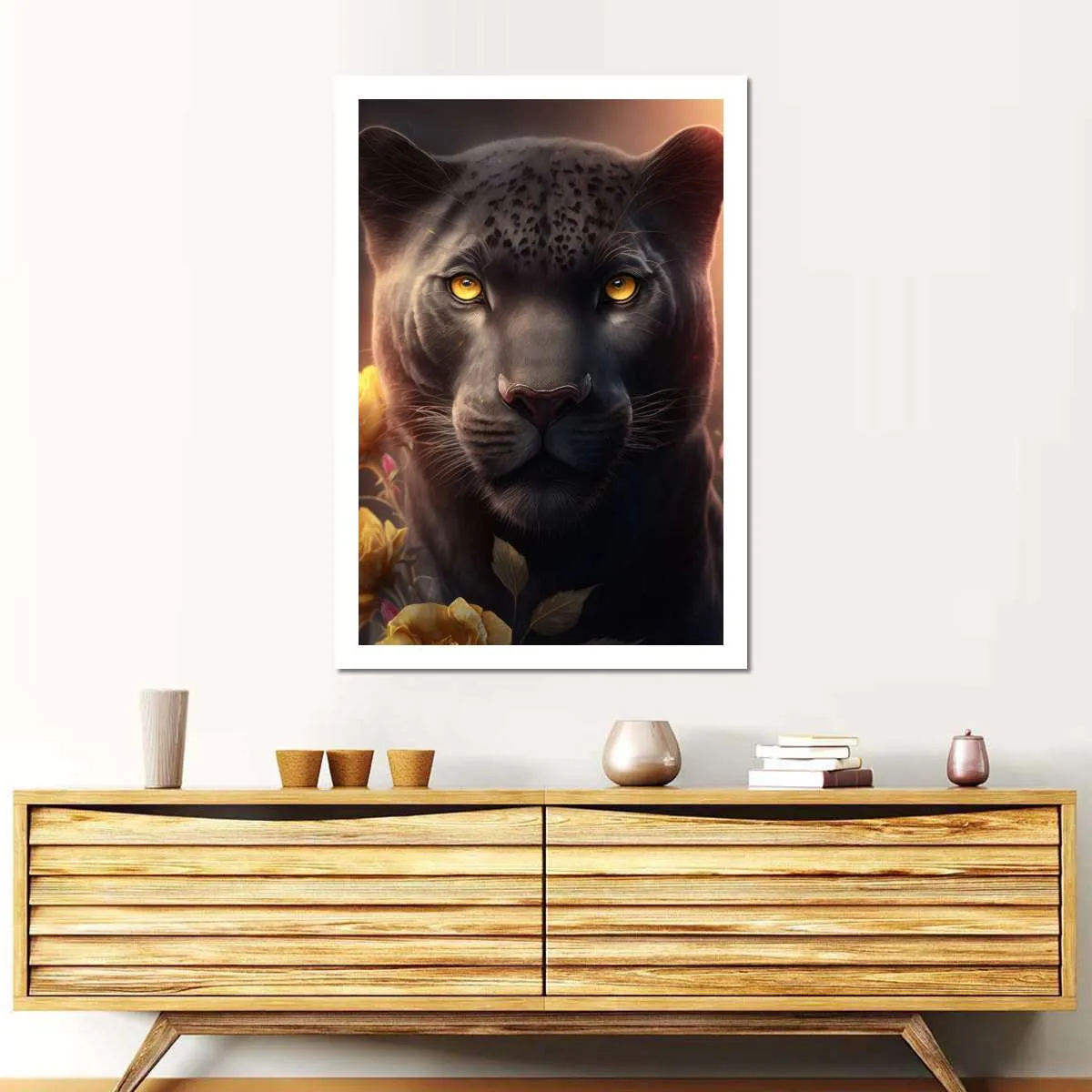 A Black Panther Portrait Wall Art