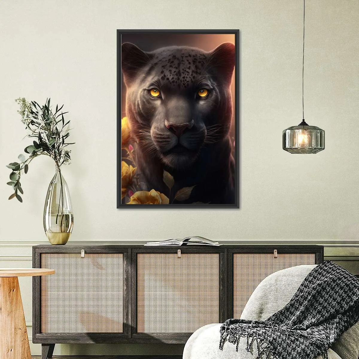 A Black Panther Portrait Wall Art