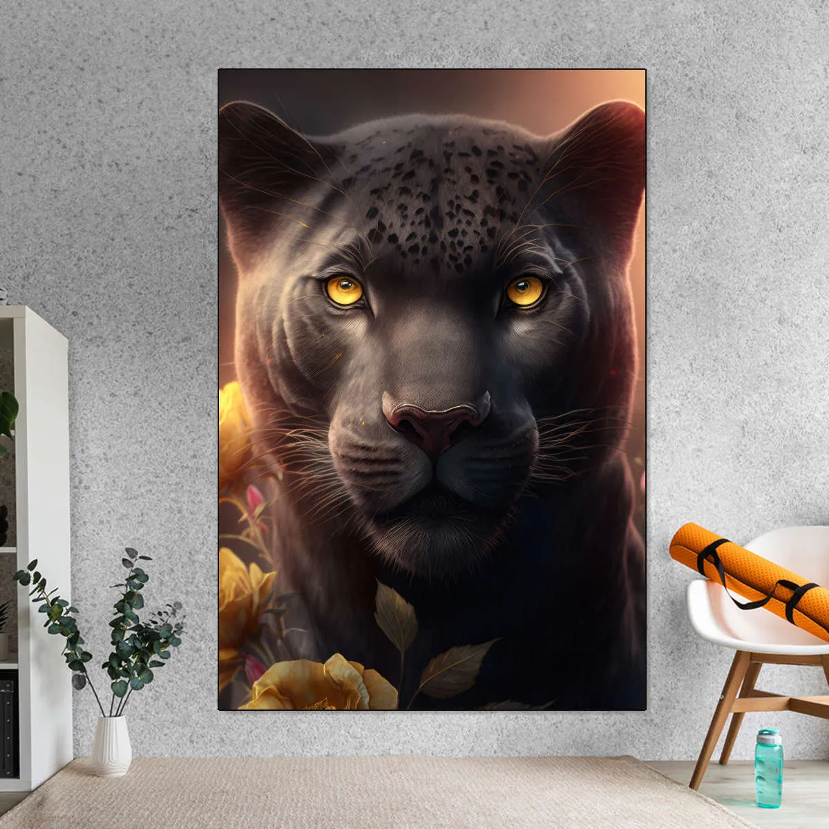 A Black Panther Portrait Wall Art