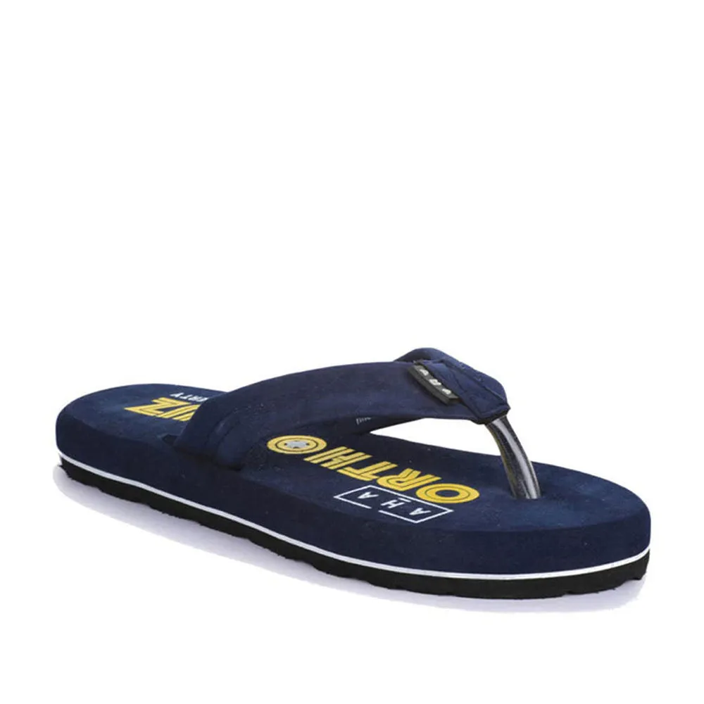 A-HA Casual Blue Flip-Flops For Men ORTHO-1 By Liberty