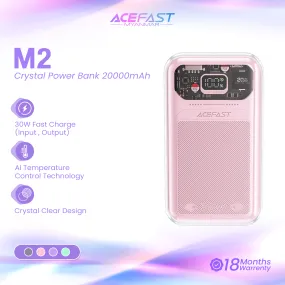 ACEFAST M2 SPARKLING SERIES 30W FAST CHARGING POWER BANK 20000MAH (CHERRY BLOSSOM) Power Bank (30W)