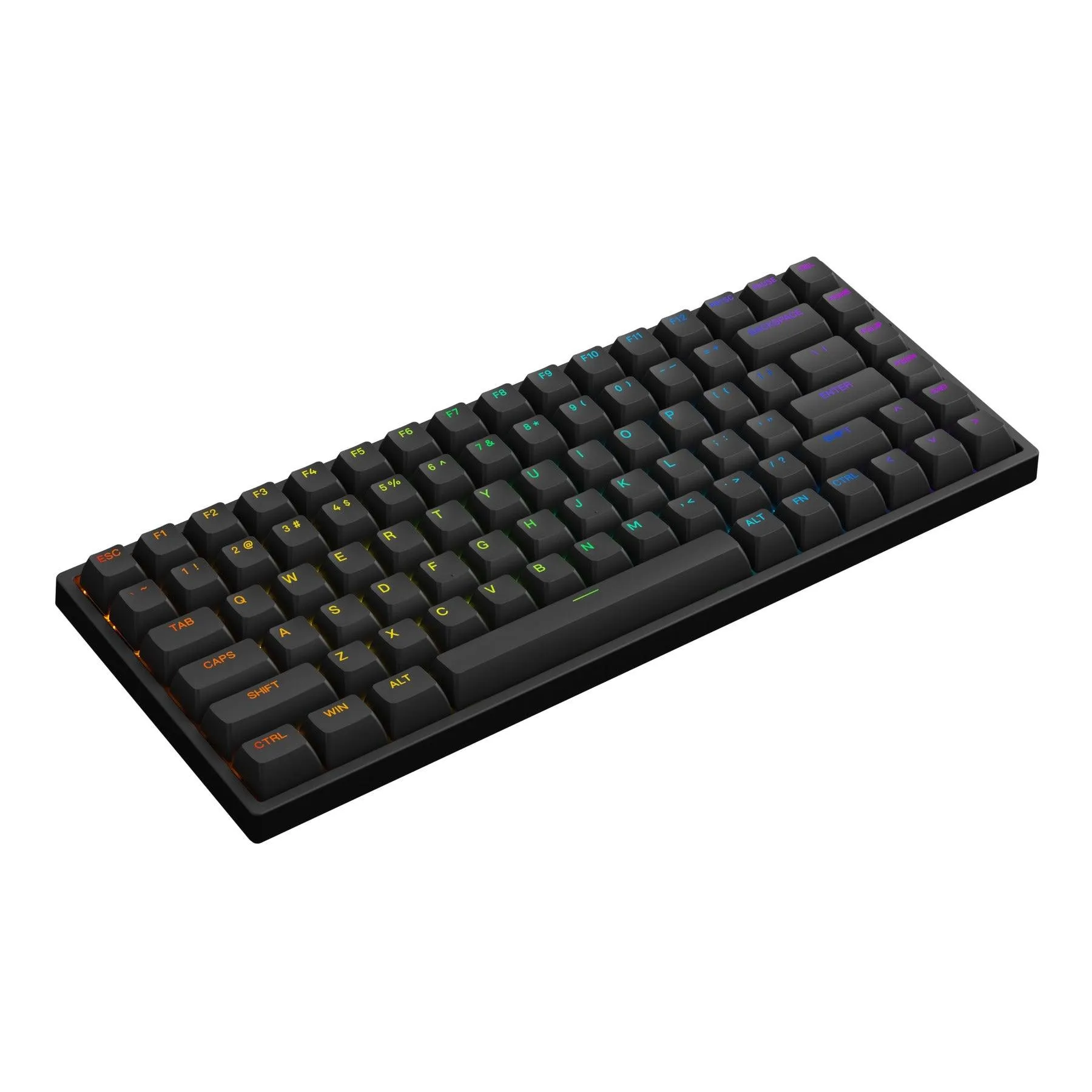 Akko 3084S Shine-Through RGB Hot-Swappable Mechanical Keyboard Black (Akko CS Jelly Pink)