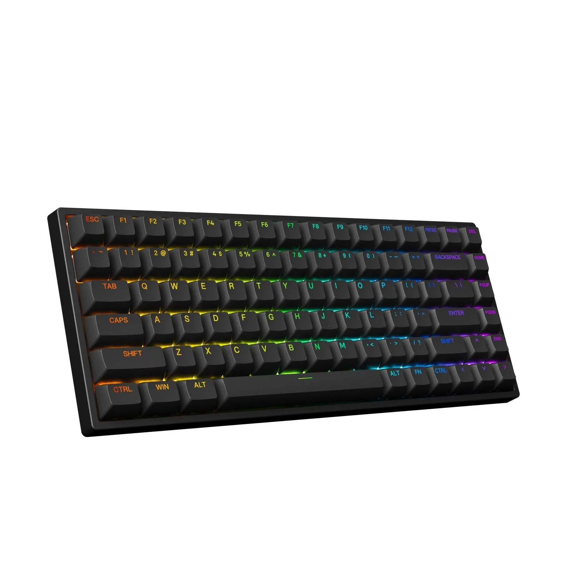 Akko 3084S Shine-Through RGB Hot-Swappable Mechanical Keyboard Black (Akko CS Jelly Pink)