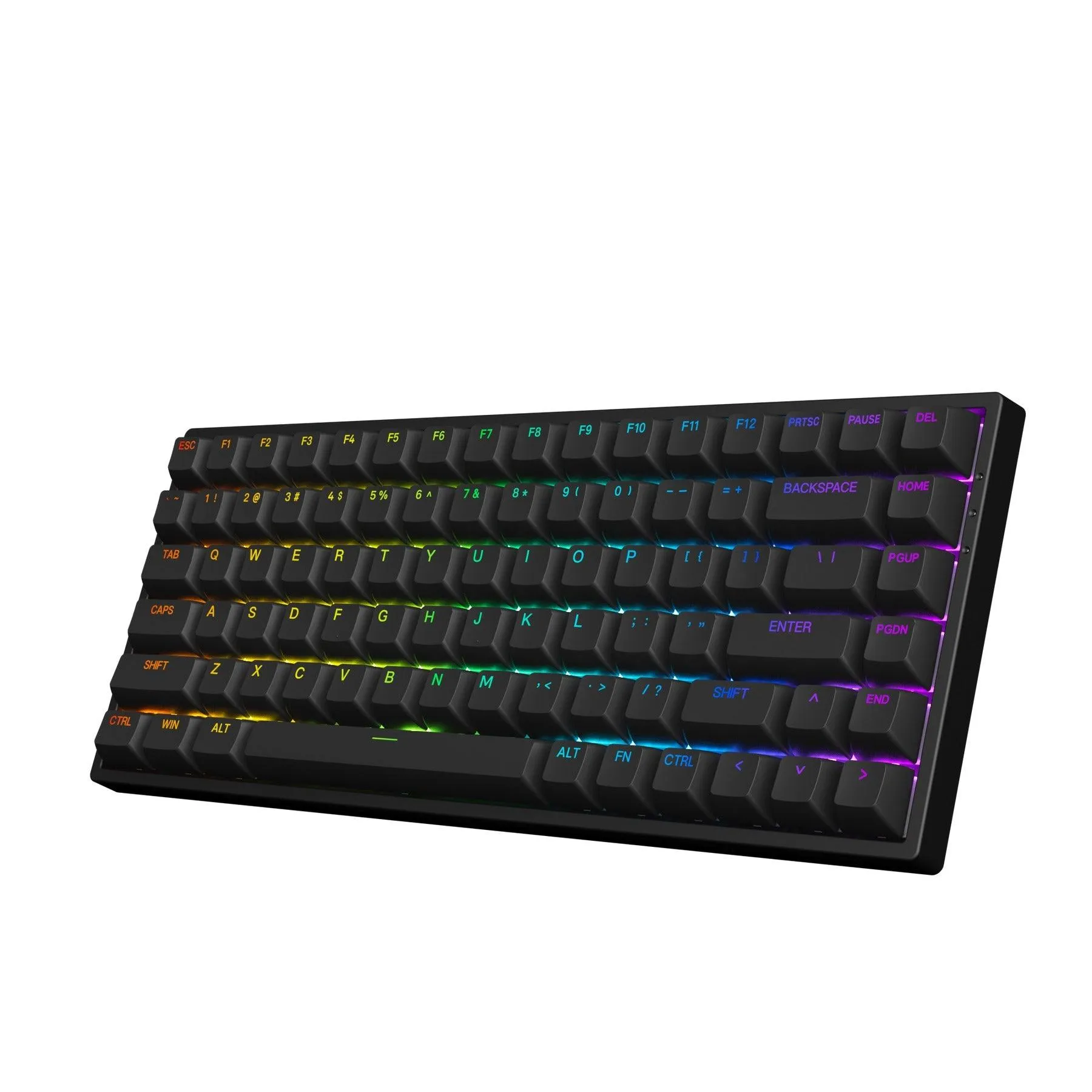 Akko 3084S Shine-Through RGB Hot-Swappable Mechanical Keyboard Black (Akko CS Jelly Pink)