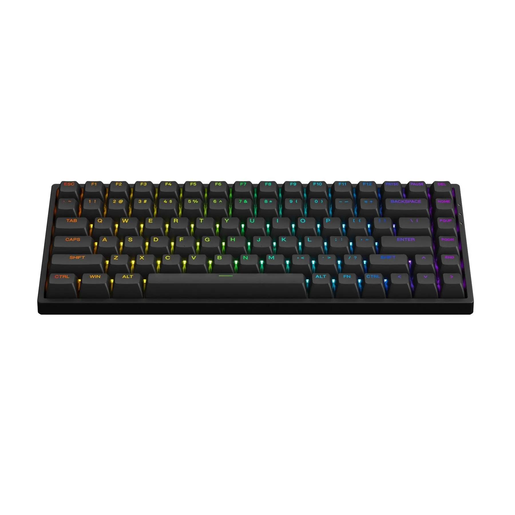 Akko 3084S Shine-Through RGB Hot-Swappable Mechanical Keyboard Black (Akko CS Jelly Pink)