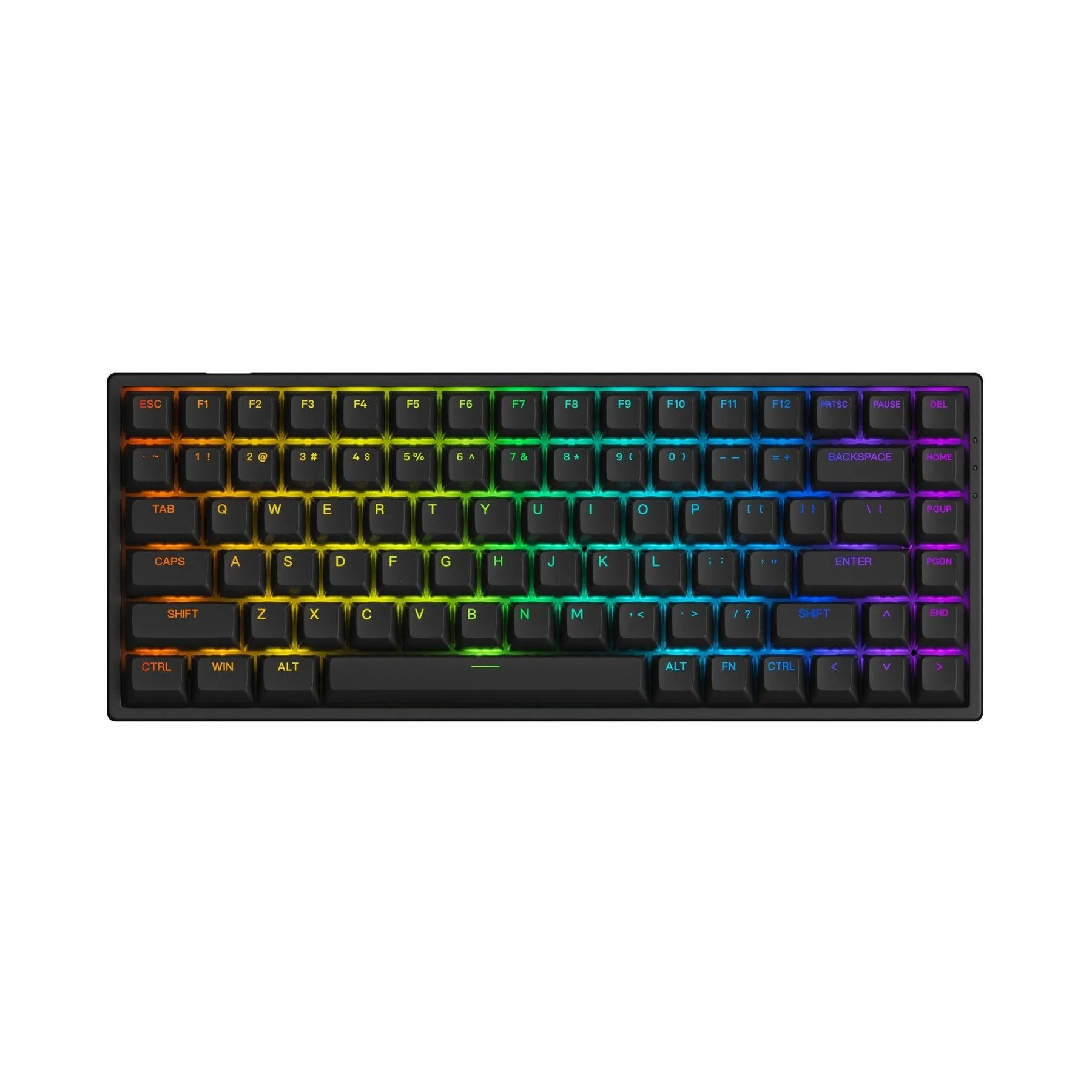 Akko 3084S Shine-Through RGB Hot-Swappable Mechanical Keyboard Black (Akko CS Jelly Pink)