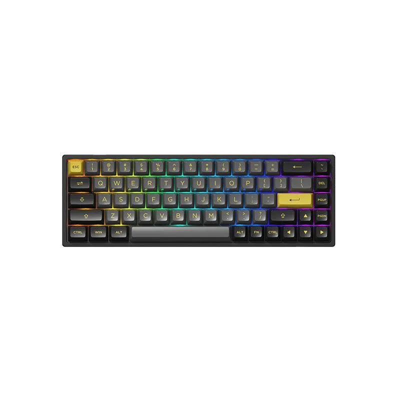 AKKO Black & Gold 3068B Plus Multi-Modes RGB Mechanical Keyboard (AKKO CS Jelly Pink)