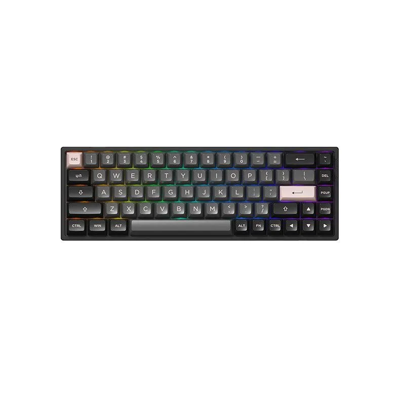 AKKO Black & Pink 3068B Plus Multi-Modes RGB Mechanical Keyboard (AKKO CS Jelly Black)