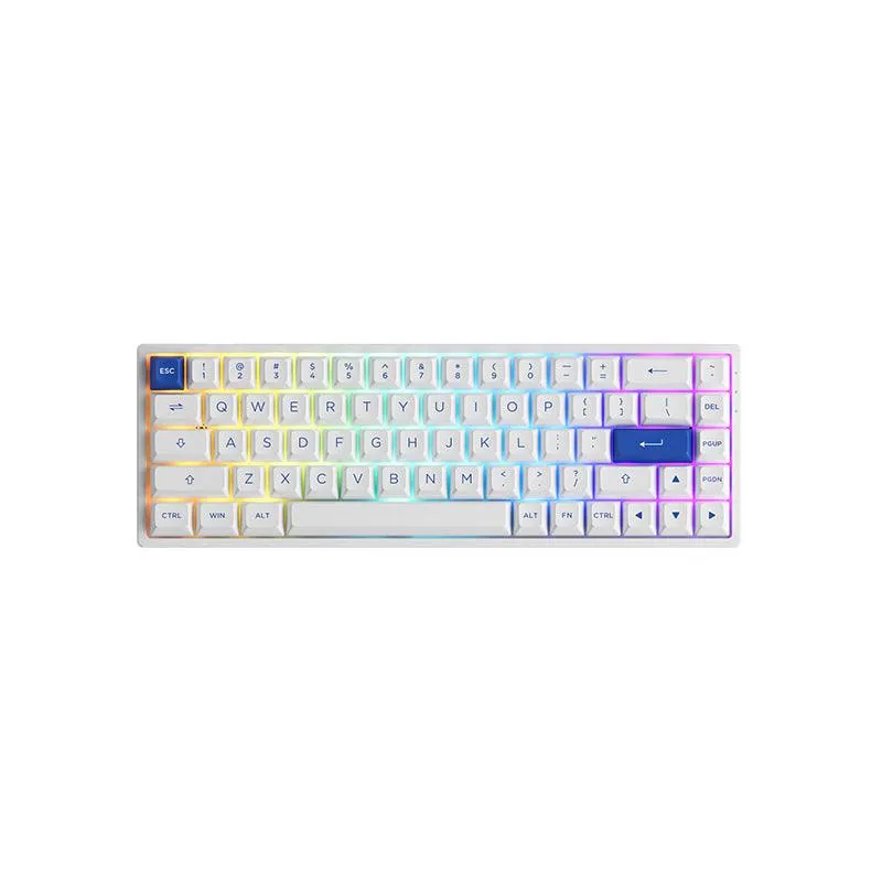 Akko Blue on White 3068B Plus Multi-Modes RGB Mechanical Keyboard (Akko CS Jelly Pink)