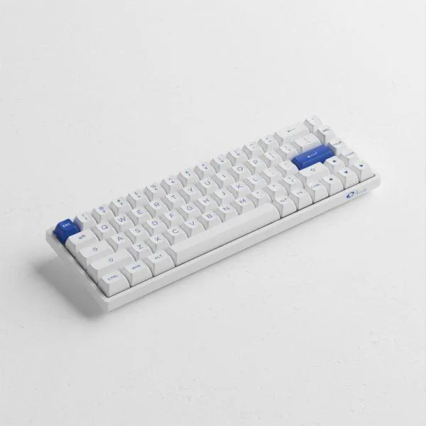 Akko Blue on White 3068B Plus Multi-Modes RGB Mechanical Keyboard (Akko CS Jelly Pink)