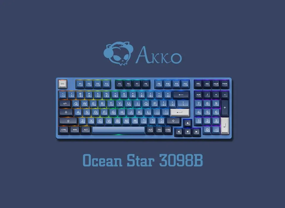 Akko Ocean Star 3098B Mechanical Keyboard (Akko Switch Jelly Pink)