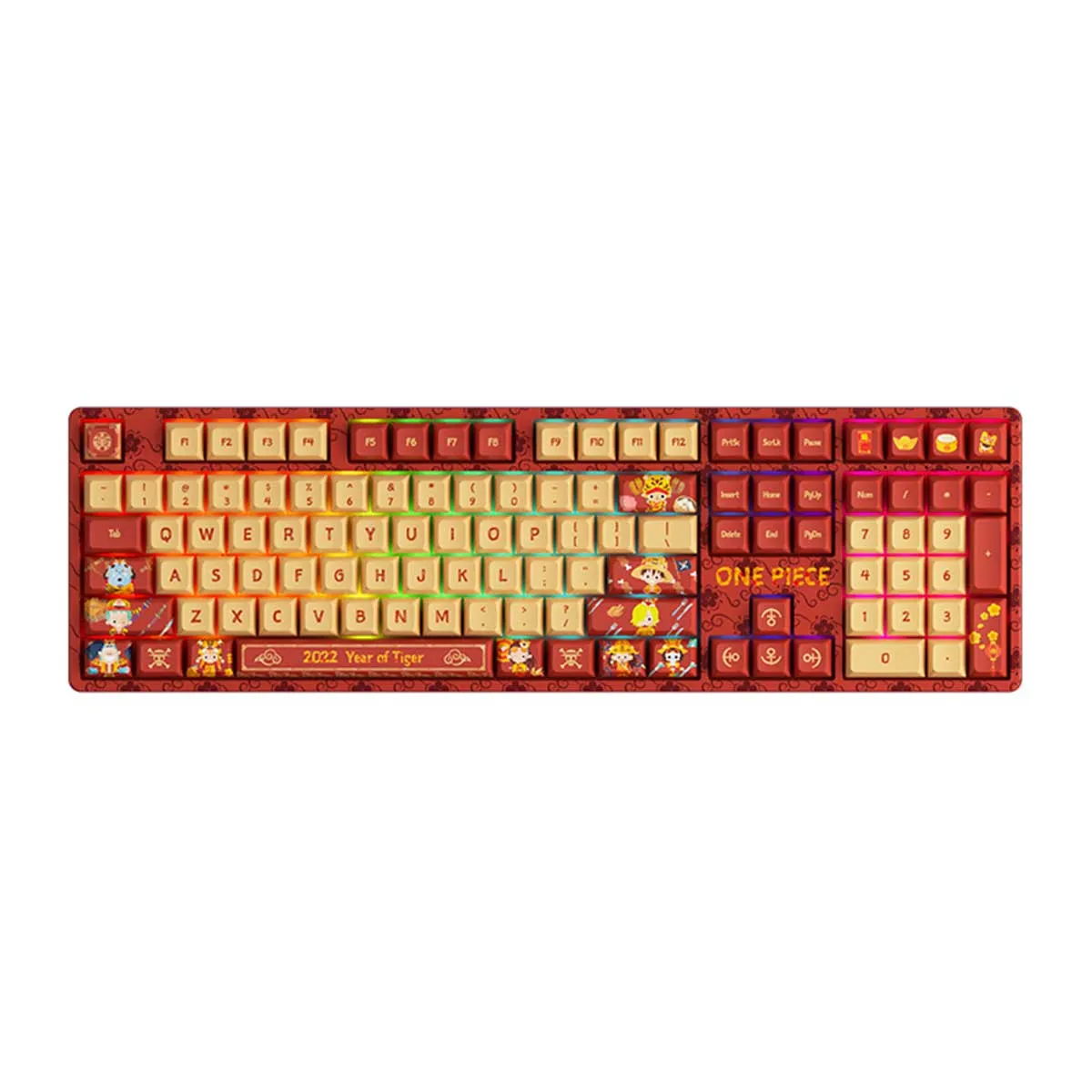 Akko One Piece Year Of The Tiger SP 5108S RGB Hot-Swappable Mechanical Keyboard (Akko CS Jelly Pink)