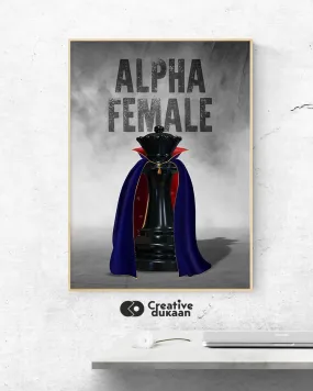 Alpha Female Grey and Black Poster