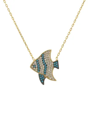 Angel Fish Necklace Gold