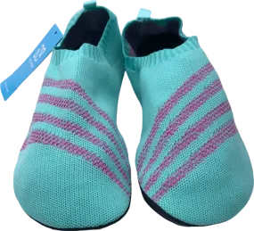 Aqua Blue  Knit Yoga Slippers / Aqua Watersport trainers UK 8.5/9.5