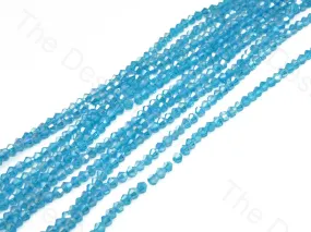 Aqua Blue Transparent Bicone Crystal Beads