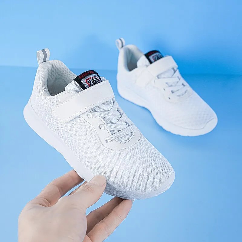 Autumn Kids Mesh Sneakers Boys Girls Tennis Breathable Sports Running Shoes Lightweight Outdoor Children Casual Walking