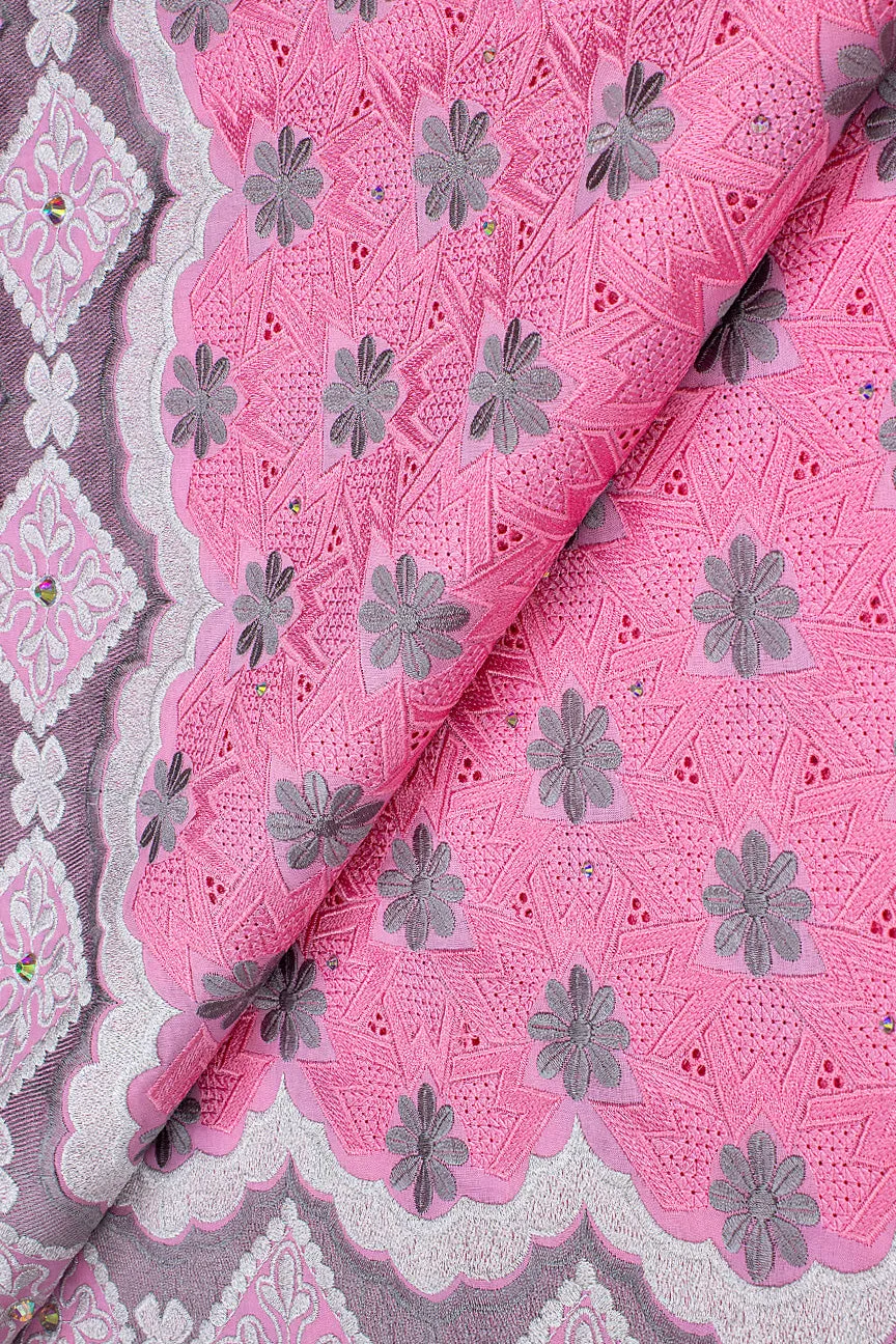 Celebrant Swiss Voile Lace - SWC073 - Lady Pink & Ash