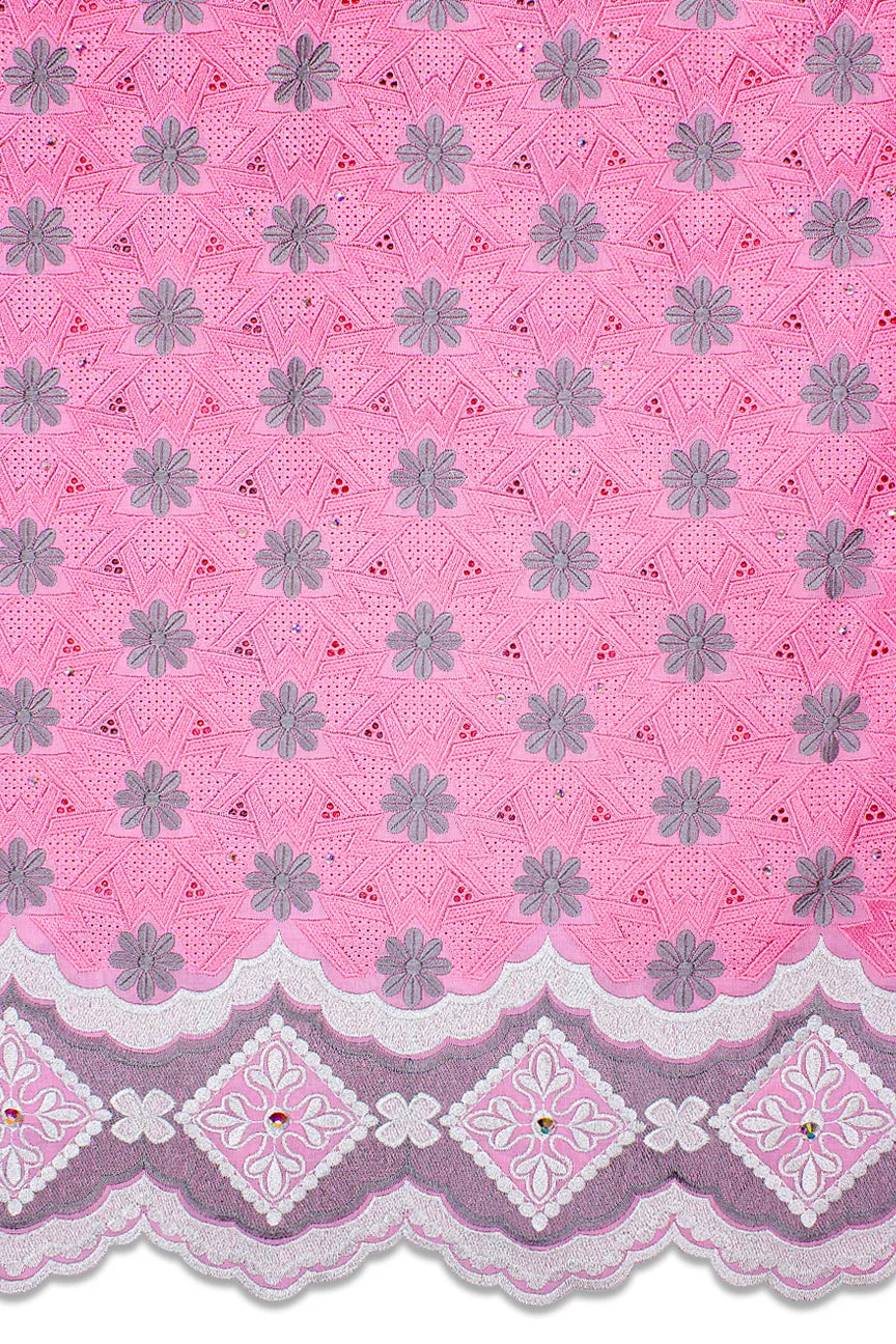 Celebrant Swiss Voile Lace - SWC073 - Lady Pink & Ash